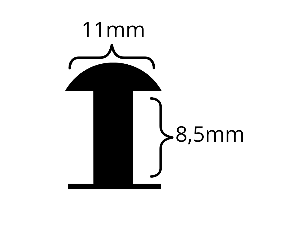 Nite m/riller 11mm 100 stk nr 194
