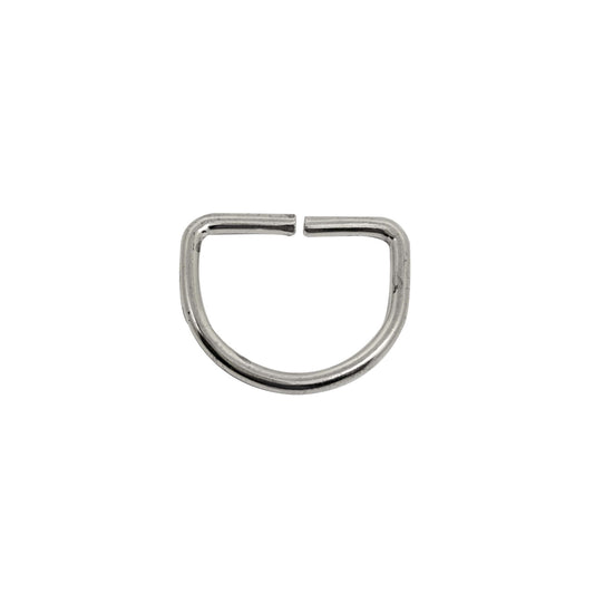 D-ring 3cm nikkel sølv